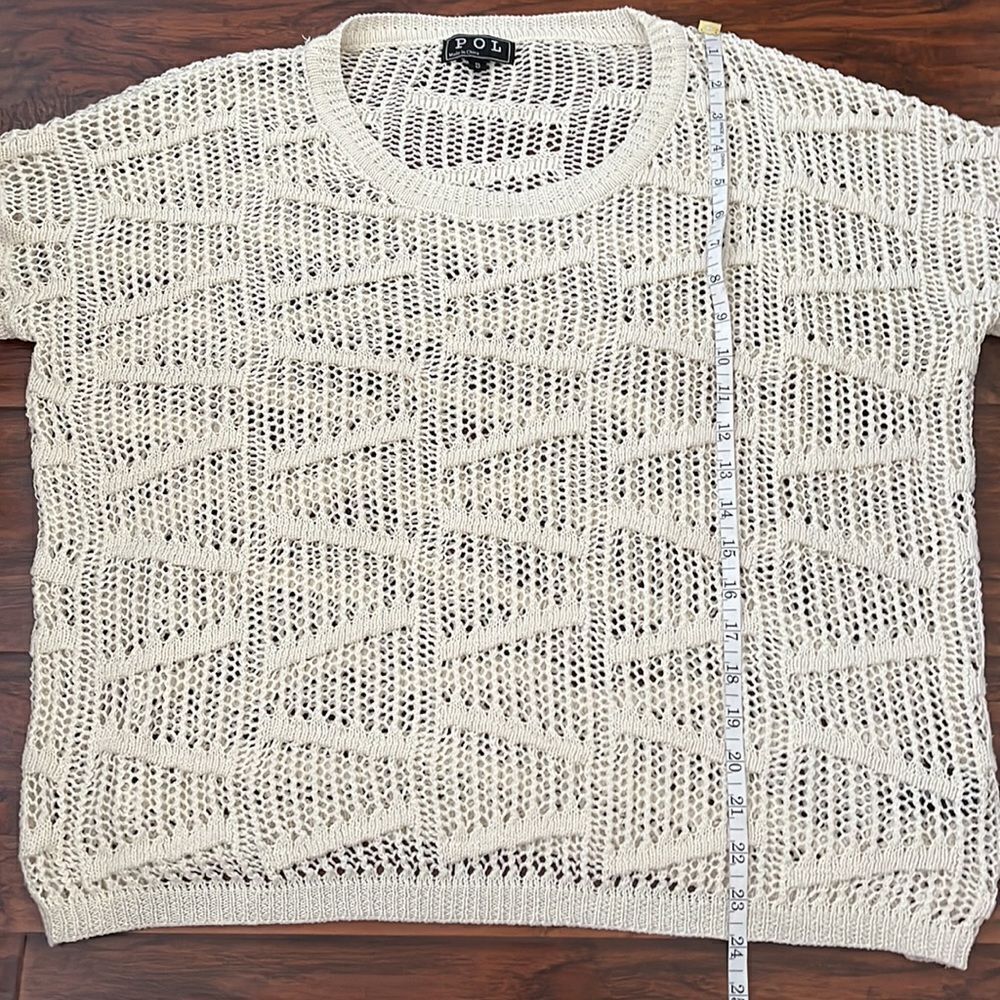 POL Cream Color Sheer Sweater - Picture 6 of 13